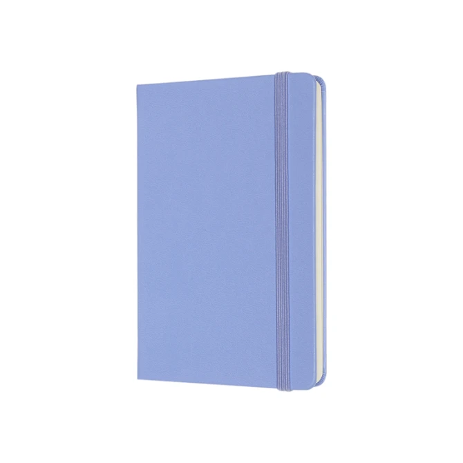 Notitieboek Moleskine pocket 90x140mm blanco hard cover hydrangea blue