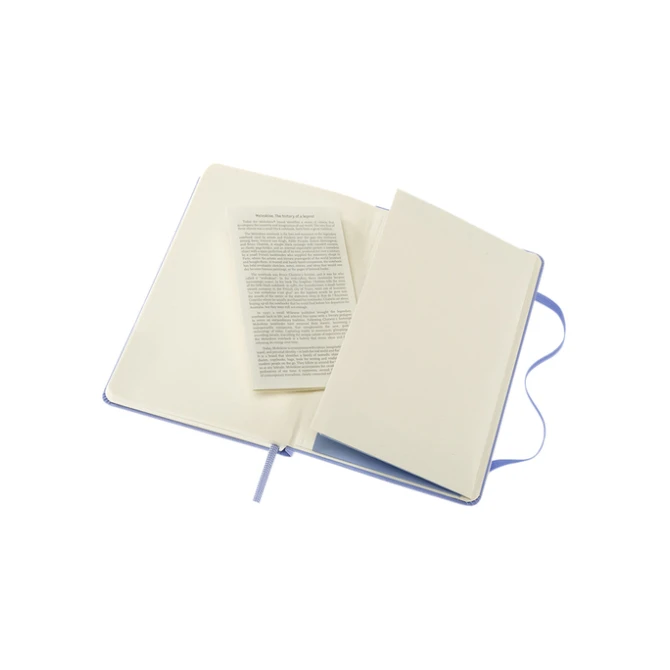 Notitieboek Moleskine pocket 90x140mm blanco hard cover hydrangea blue