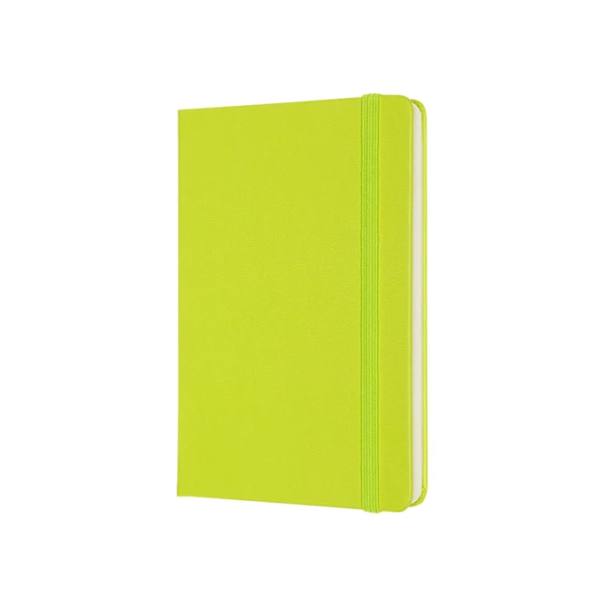 Notitieboek Moleskine pocket 90x140mm blanco hard cover lemon green
