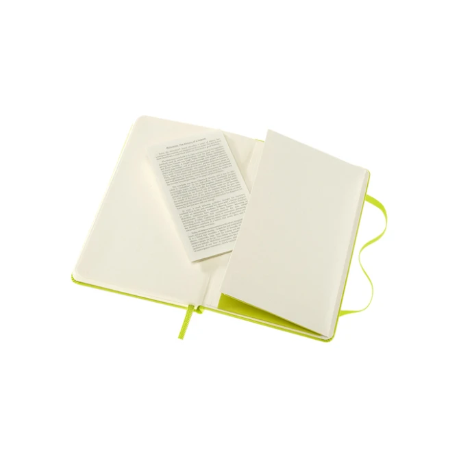 Notitieboek Moleskine pocket 90x140mm blanco hard cover lemon green