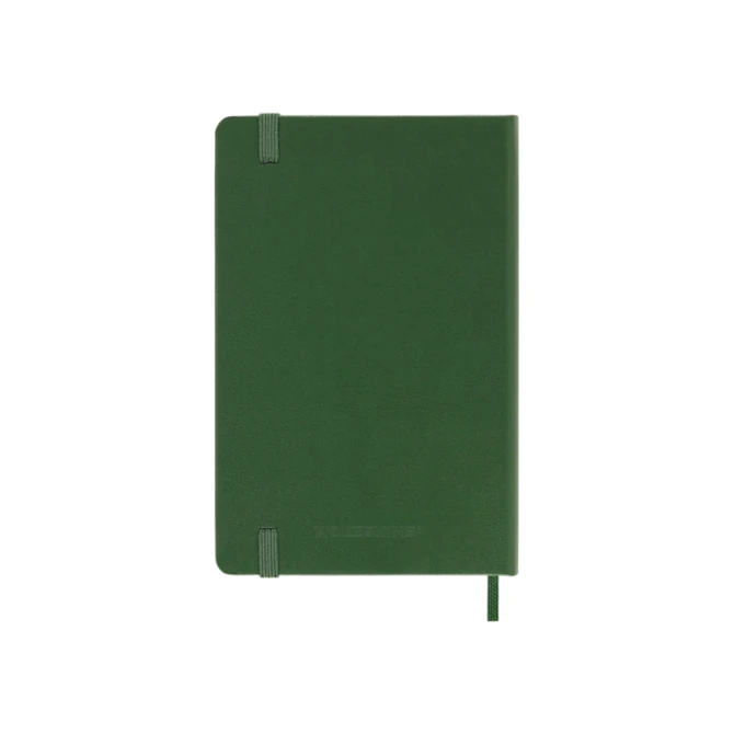 Notitieboek Moleskine pocket 90x140mm blanco hard cover myrtle green