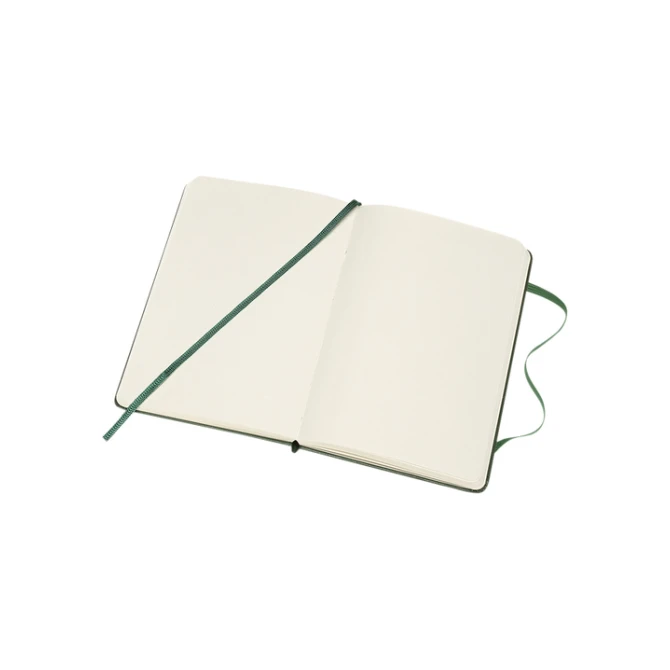 Notitieboek Moleskine pocket 90x140mm blanco hard cover myrtle green