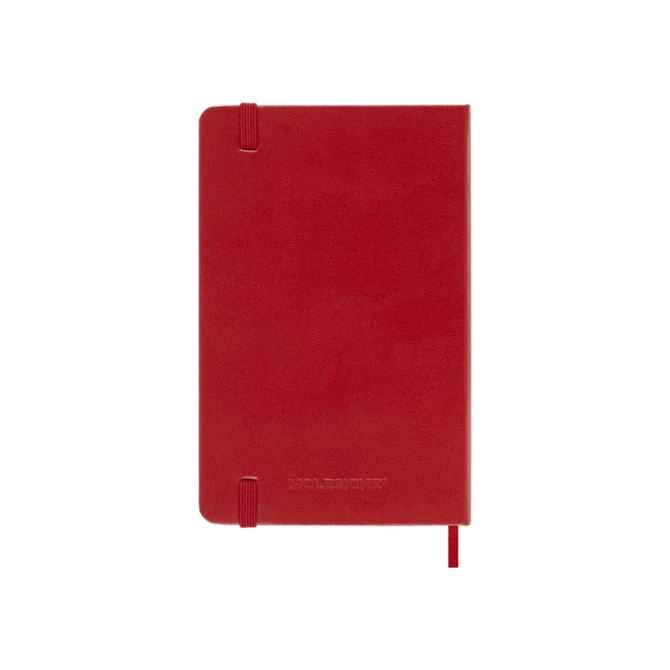Notitieboek Moleskine pocket 90x140mm blanco hard cover rood
