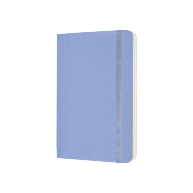 Notitieboek Moleskine pocket 90x140mm blanco soft cover hydrangea blue