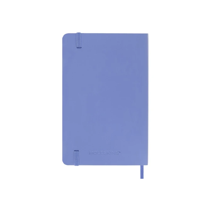 Notitieboek Moleskine pocket 90x140mm blanco soft cover hydrangea blue