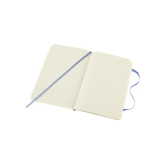 Notitieboek Moleskine pocket 90x140mm blanco soft cover hydrangea blue