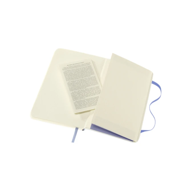 Notitieboek Moleskine pocket 90x140mm blanco soft cover hydrangea blue