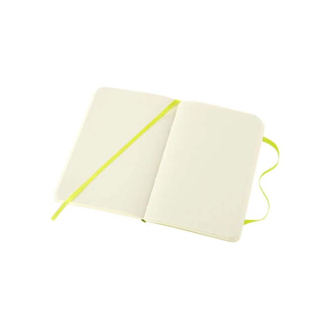 Notitieboek Moleskine pocket 90x140mm blanco soft cover lemon green