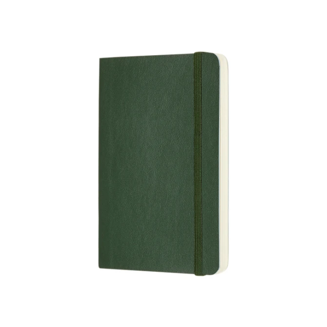 Notitieboek Moleskine pocket 90x140mm blanco soft cover myrtle green