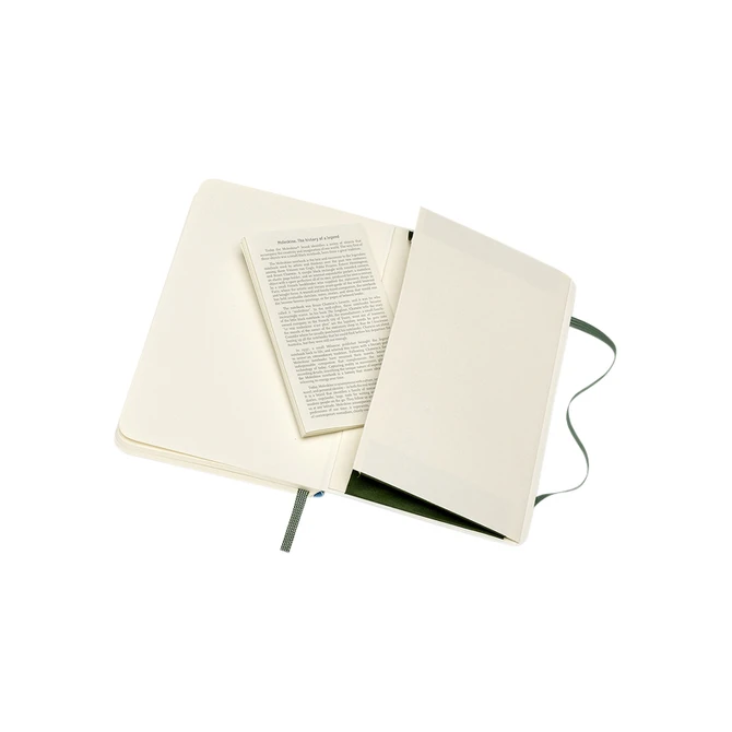 Notitieboek Moleskine pocket 90x140mm blanco soft cover myrtle green