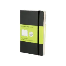 Notitieboek Moleskine pocket 90x140mm blanco soft cover zwart