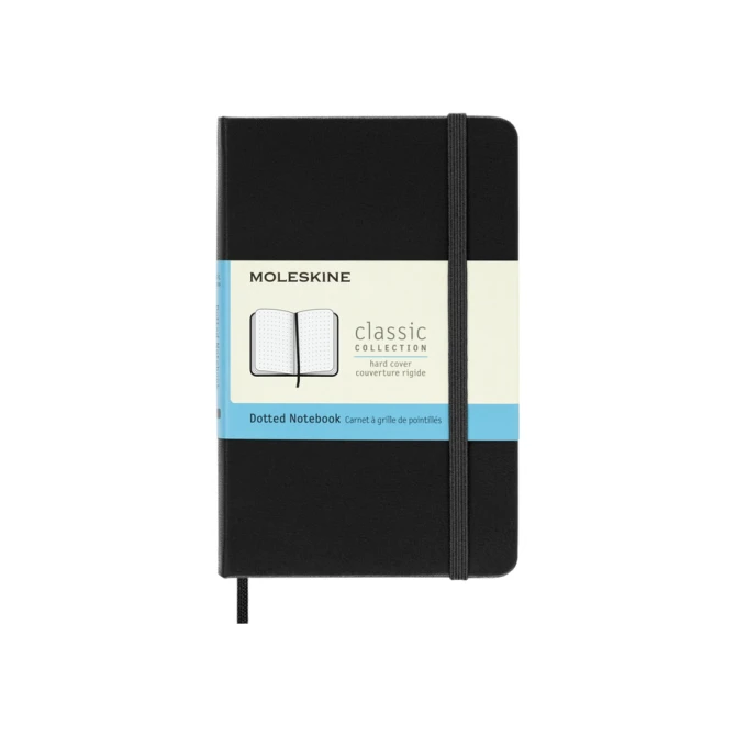 Notitieboek Moleskine pocket 90x140mm dots hard cover zwart
