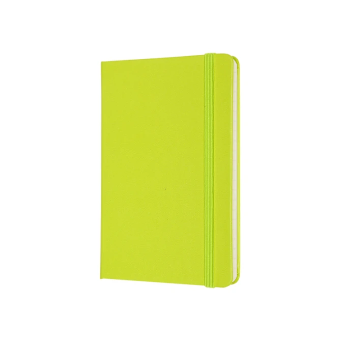 Notitieboek Moleskine pocket 90x140mm lijn hard cover lemon green