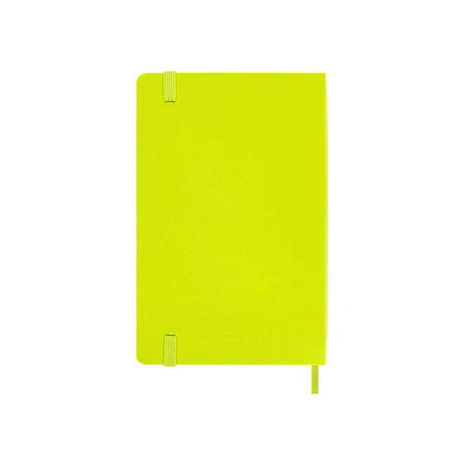 Notitieboek Moleskine pocket 90x140mm lijn hard cover lemon green