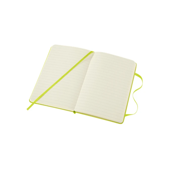 Notitieboek Moleskine pocket 90x140mm lijn hard cover lemon green