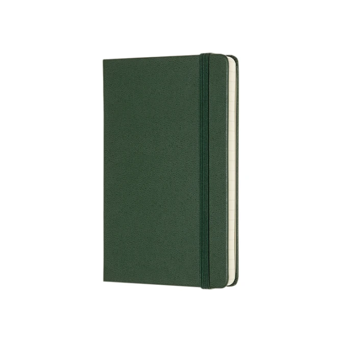 Notitieboek Moleskine pocket 90x140mm lijn hard cover myrtle green