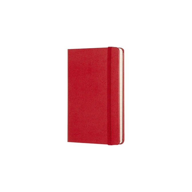 Notitieboek Moleskine pocket 90x140mm lijn hard cover rood