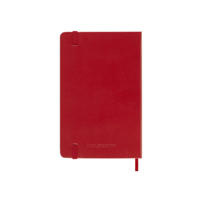 Notitieboek Moleskine pocket 90x140mm lijn hard cover rood