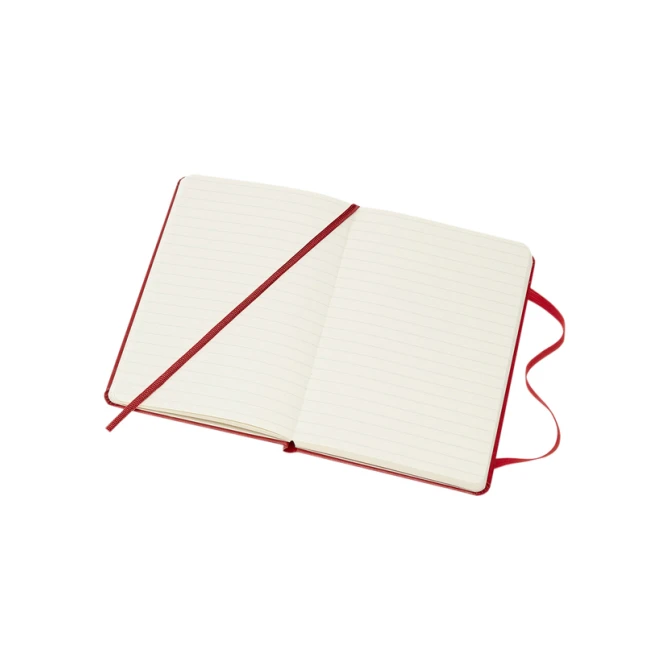 Notitieboek Moleskine pocket 90x140mm lijn hard cover rood