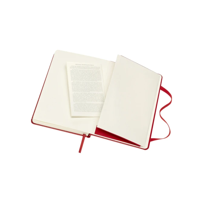 Notitieboek Moleskine pocket 90x140mm lijn hard cover rood