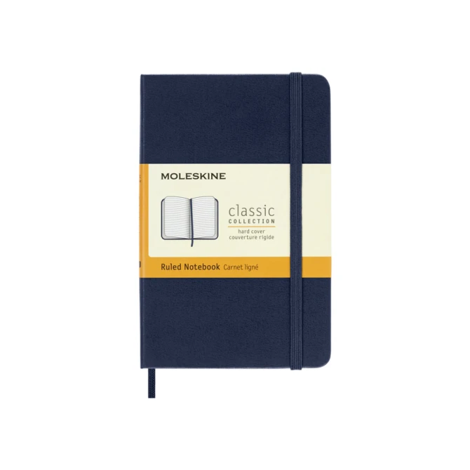 Notitieboek Moleskine pocket 90x140mm lijn hard cover sapphire blue