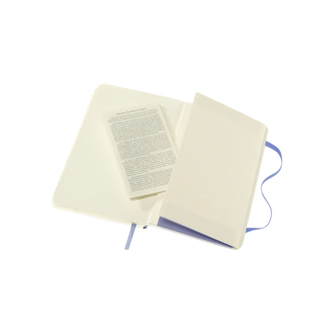 Notitieboek Moleskine pocket 90x140mm lijn soft cover hydrangea blue