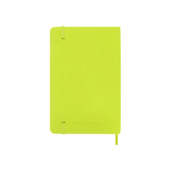 Notitieboek Moleskine pocket 90x140mm lijn soft cover lemon green