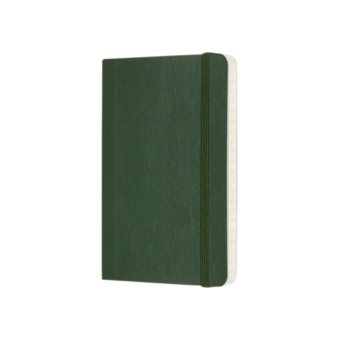 Notitieboek Moleskine pocket 90x140mm lijn soft cover myrtle green