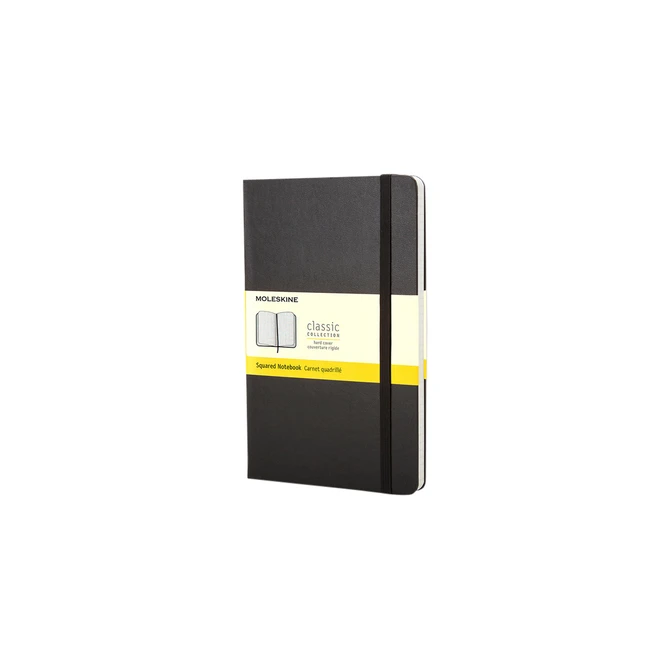 Notitieboek Moleskine pocket 90x140mm ruit 5x5mm hard cover zwart