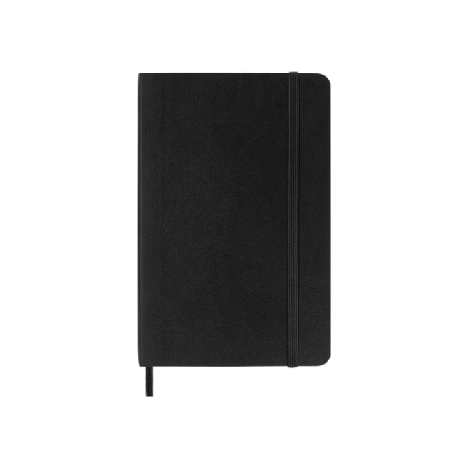 Notitieboek Moleskine pocket 90x140mm ruit 5x5mm soft cover zwart