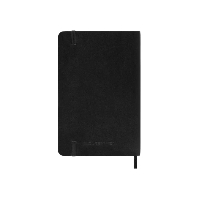 Notitieboek Moleskine pocket 90x140mm ruit 5x5mm soft cover zwart
