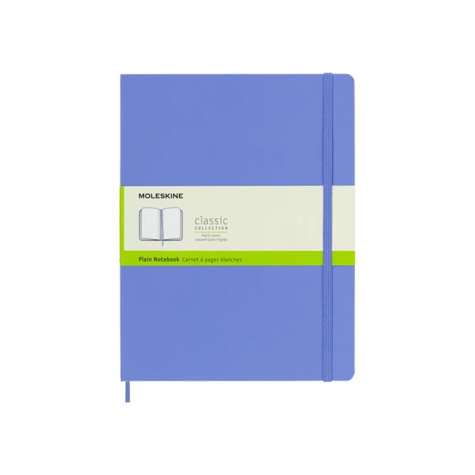Notitieboek Moleskine XL 190x250mm blanco hard cover hydrangea blue