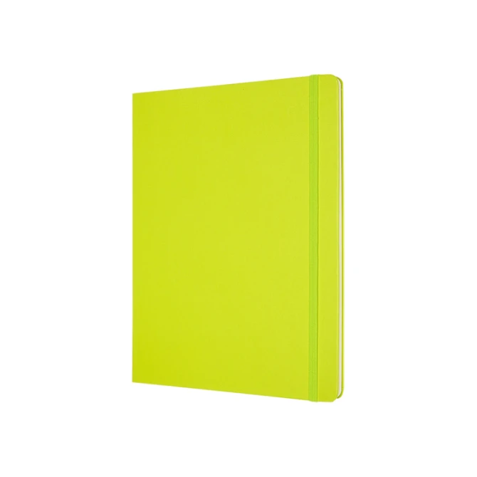 Notitieboek Moleskine XL 190x250mm blanco hard cover lemon green