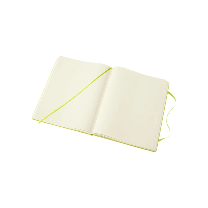 Notitieboek Moleskine XL 190x250mm blanco hard cover lemon green