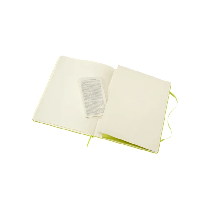 Notitieboek Moleskine XL 190x250mm blanco hard cover lemon green