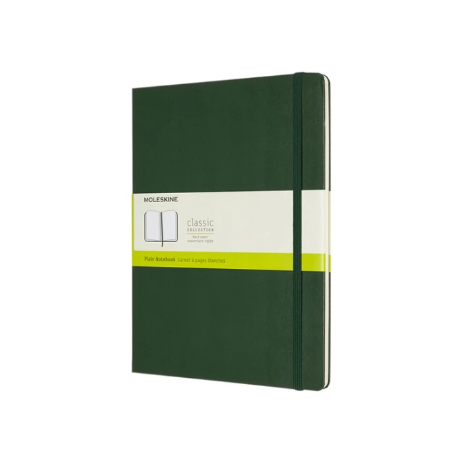 Notitieboek Moleskine XL 190x250mm blanco hard cover myrtle green