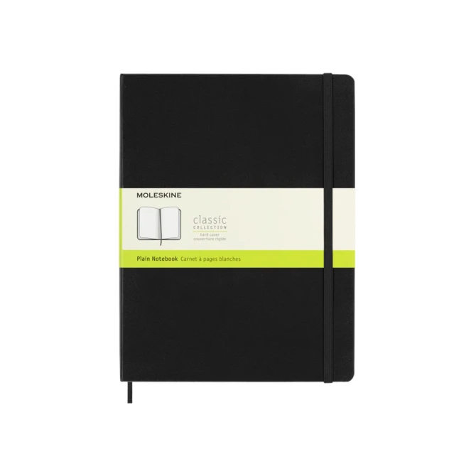 Notitieboek Moleskine XL 190x250mm blanco hard cover zwart