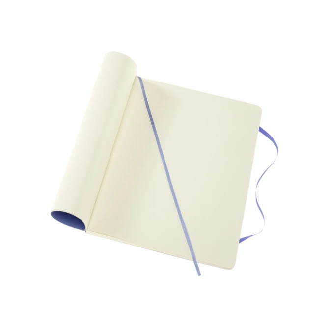 Notitieboek Moleskine XL 190x250mm blanco soft cover hydrangea blue