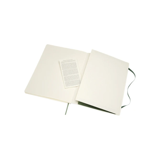 Notitieboek Moleskine XL 190x250mm blanco soft cover myrtle green