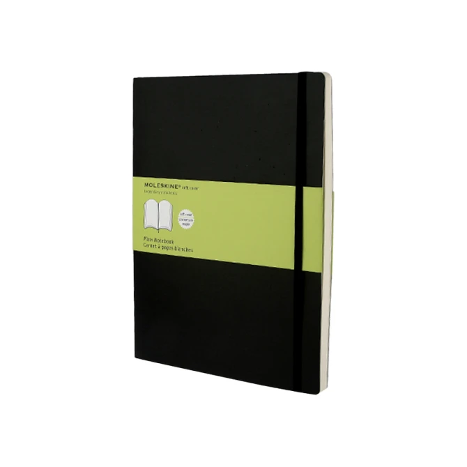 Notitieboek Moleskine XL 190x250mm blanco soft cover zwart