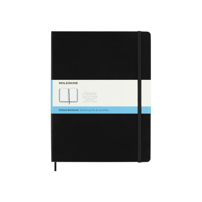 Notitieboek Moleskine XL 190x250mm dots hard cover zwart