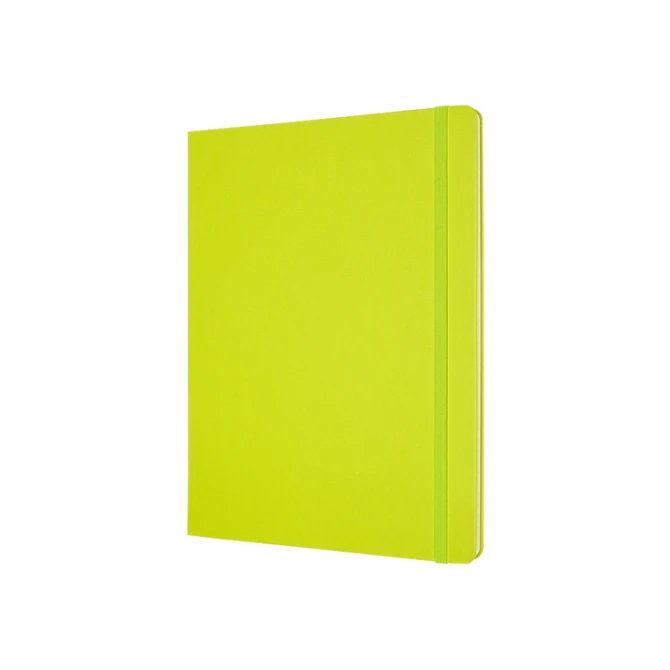 Notitieboek Moleskine XL 190x250mm lijn hard cover lemon green