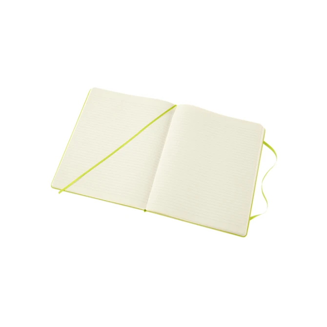 Notitieboek Moleskine XL 190x250mm lijn hard cover lemon green
