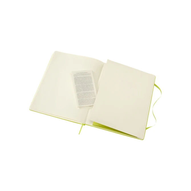 Notitieboek Moleskine XL 190x250mm lijn hard cover lemon green