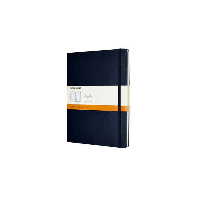 Notitieboek Moleskine XL 190x250mm lijn hard cover sapphire blue