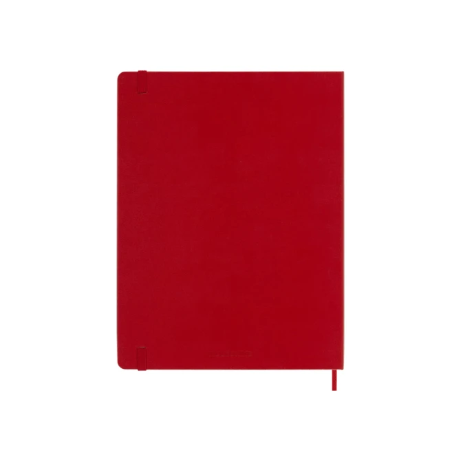 Notitieboek Moleskine XL 190x250mm lijn hard cover scarlet red