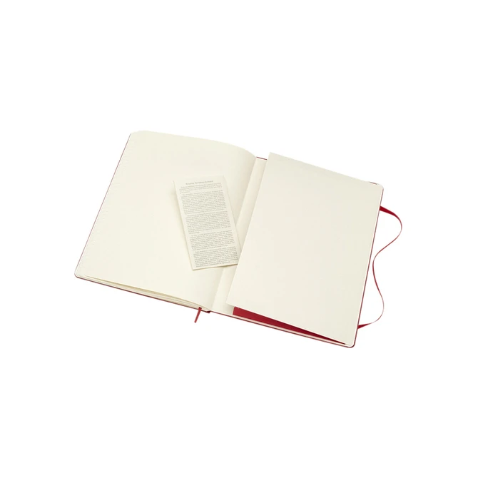 Notitieboek Moleskine XL 190x250mm lijn hard cover scarlet red