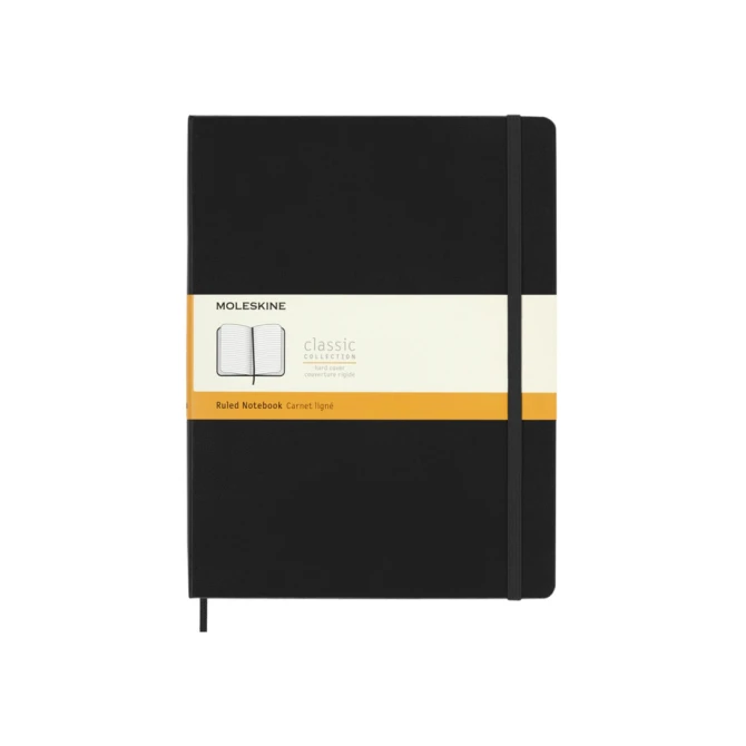 Notitieboek Moleskine XL 190x250mm lijn hard cover zwart