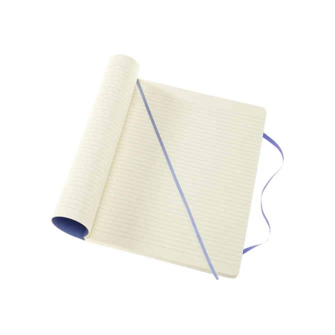 Notitieboek Moleskine XL 190x250mm lijn soft cover hydrangea blue