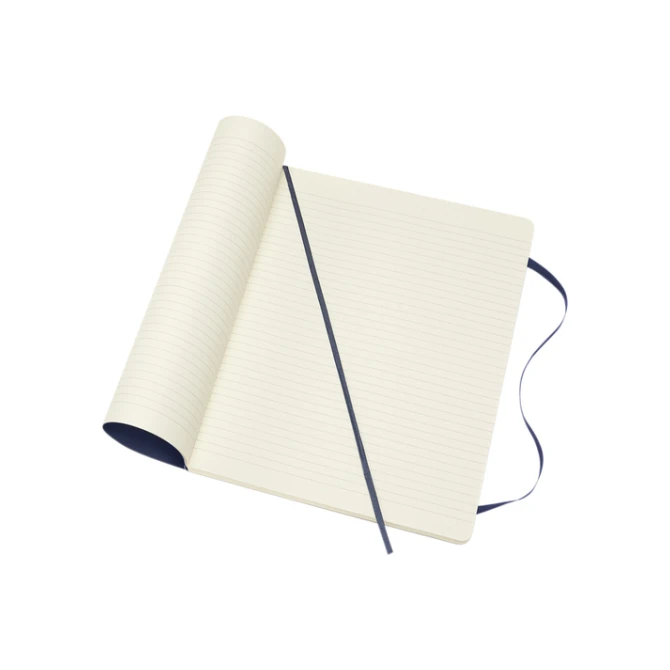 Notitieboek Moleskine XL 190x250mm lijn soft cover sapphire blue